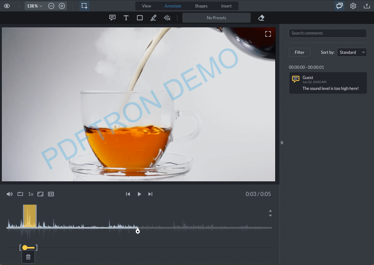 WebViewer Video with Audio Track