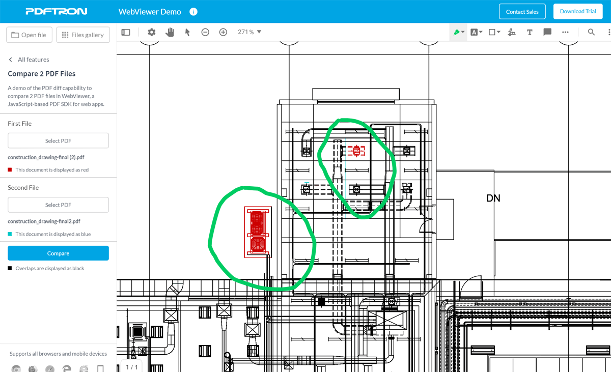 Collaborating on AutoCAD DWG Layers (AutoCAD Xrefs and Microstation Reference Files) in PDFTron WebViewer Showcase