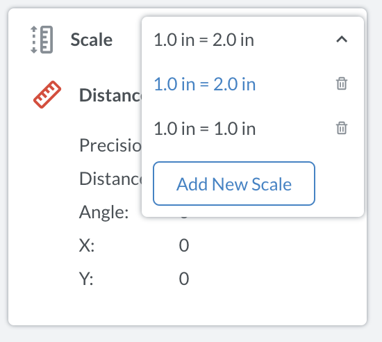 Existing scales in overlay