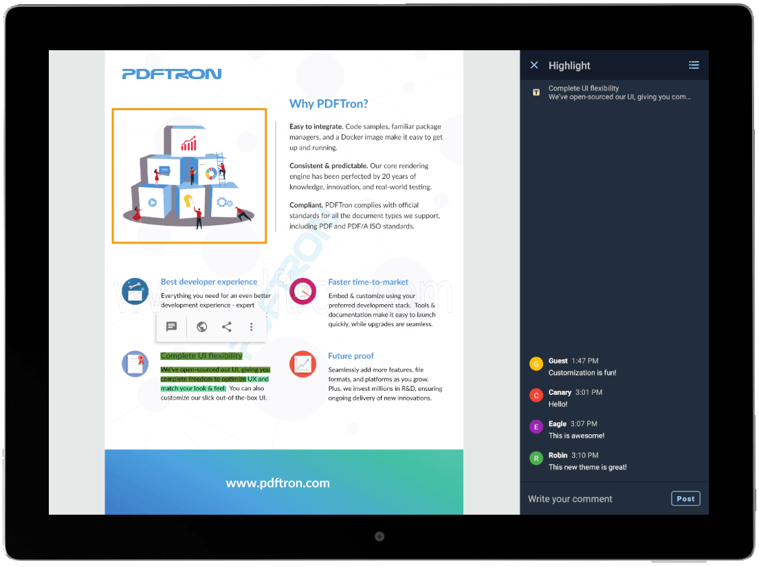 pdftron-collab-customize-layout viewer