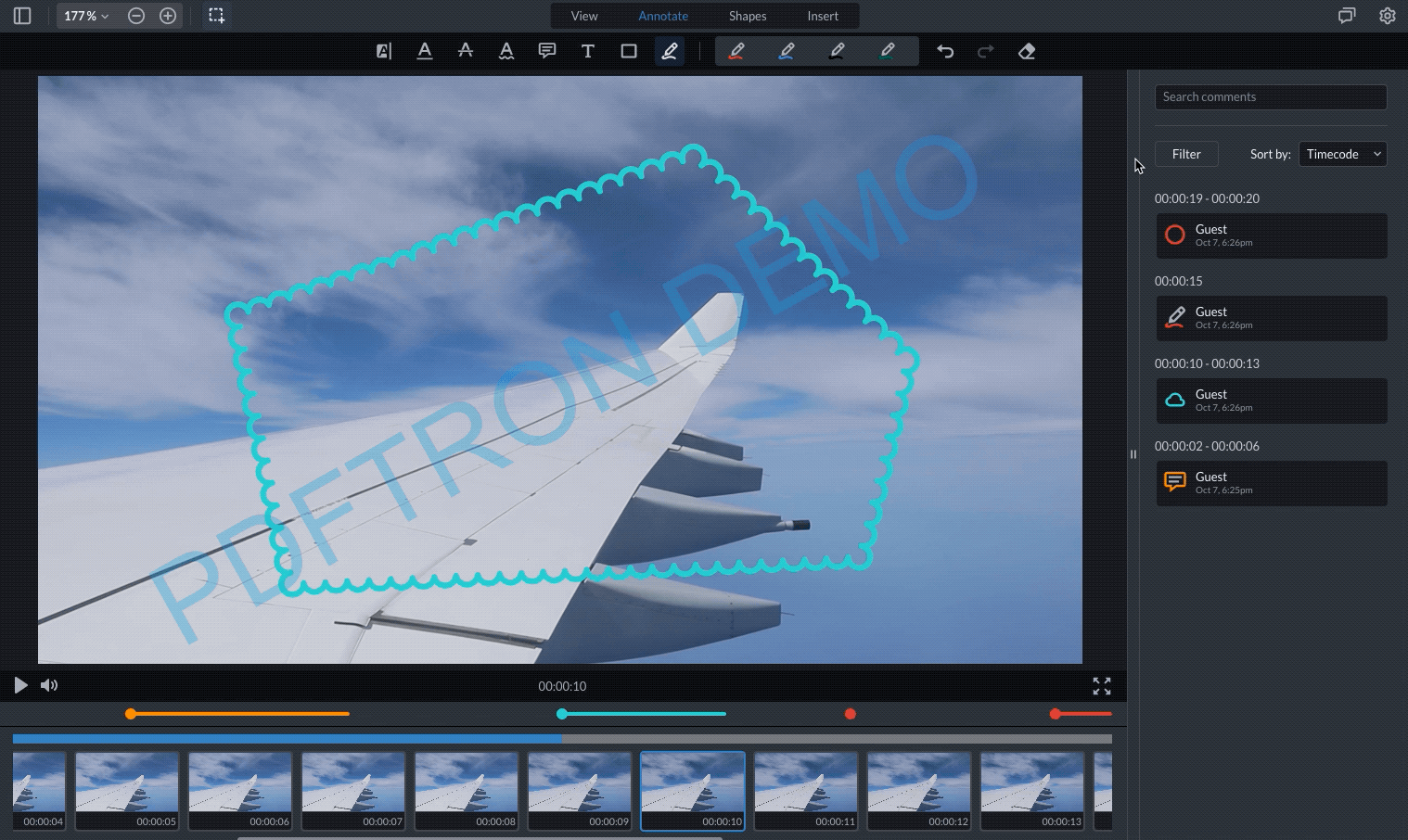 WebViewer Video Multi Frame Annotation