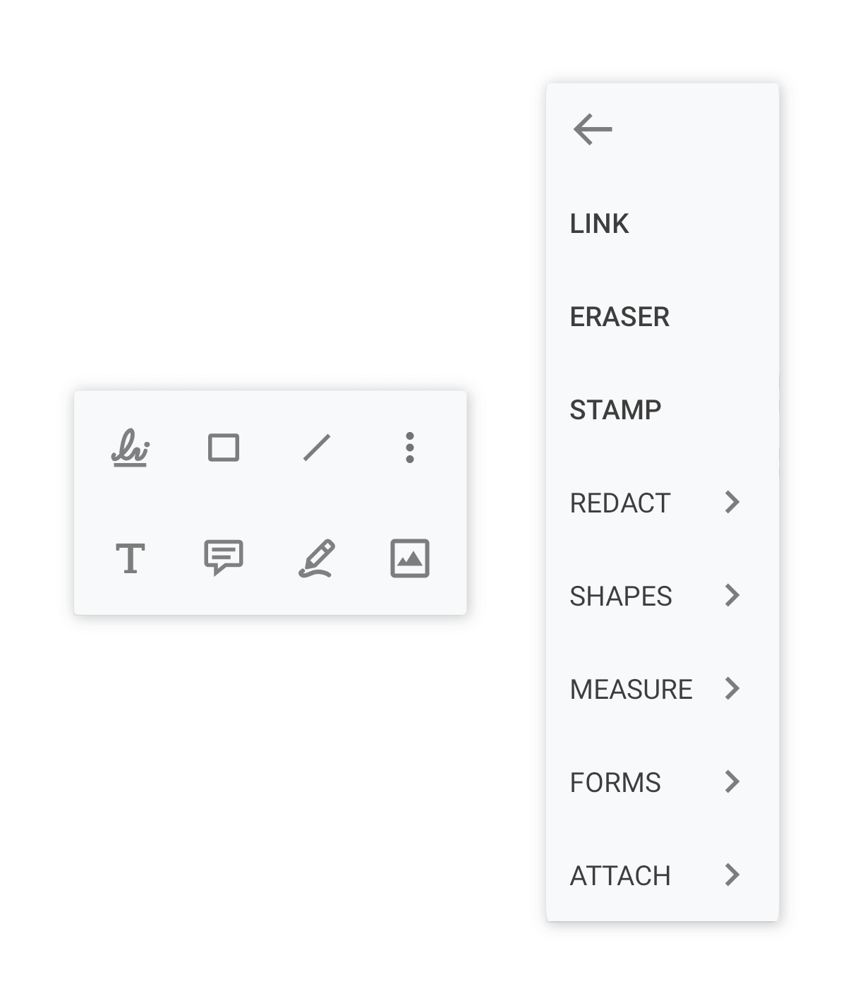 quick menu when long-press on blank space