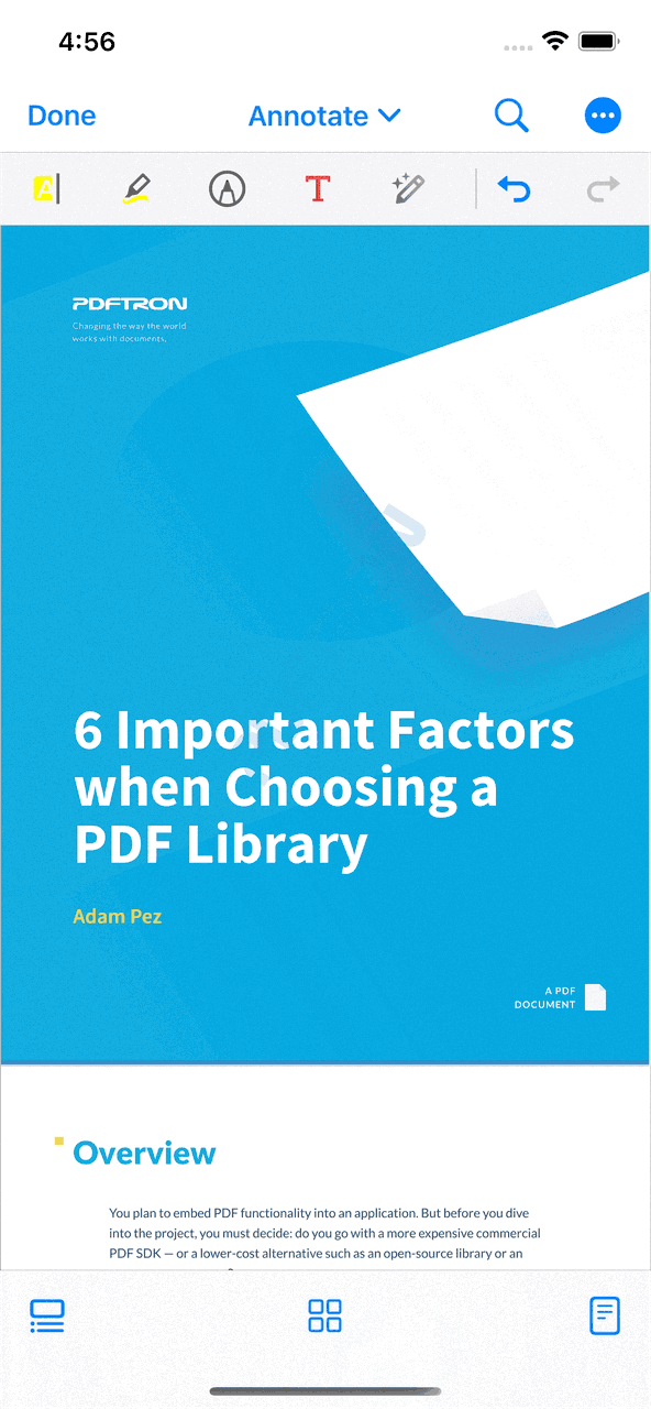 View A PDF Document In React Native PDFTron SDK